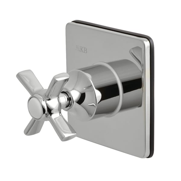 KS3041ZX Three-Way Diverter Valve W/Sgl-Handle & Square Plate, Chrome